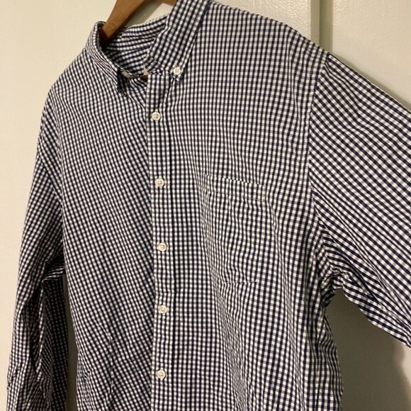 J. Crew Checkered Plaid Long Sleeve Button Down Shirt 100% Cotton Men's XLT 17 - Picture 6 of 14